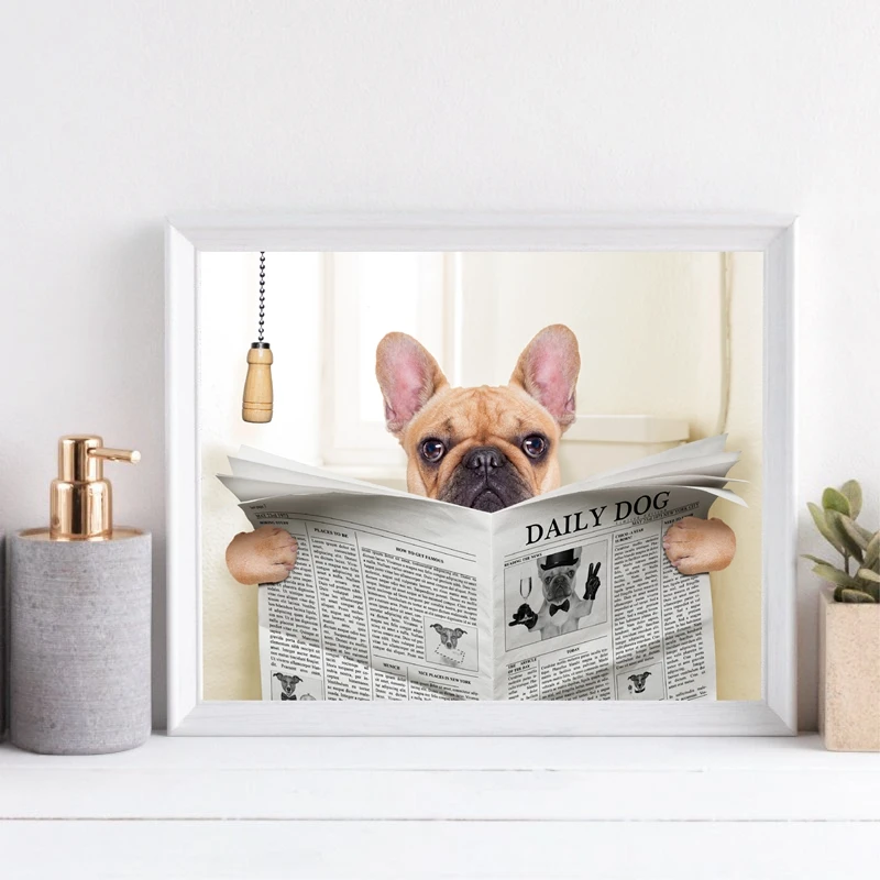 Винтажный художественный постер собака животное ретро ностальгия леди картина