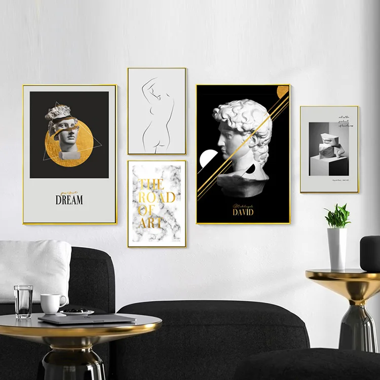 Northern European-Style Modern Minimalist Abstract David Sculpture Living Room Combination of Paintings Decorative Painting wu k
Northern European-Style Modern Minimalist Abstract David Sculpture Living Room Combination of Paintings Decorative Painting wu k