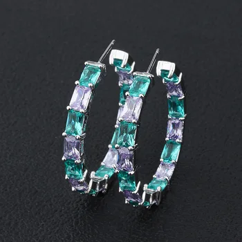 Funmode Wholesale Blue Clear AAA Cubic Zirconia Silver Color Black Gun Plated Women Hoop Earrings For Women Bridal Jewelry FE44 
Funmode Wholesale Blue Clear AAA Cubic Zirconia Silver Color Black Gun Plated Women Hoop Earrings For Women Bridal Jewelry FE44