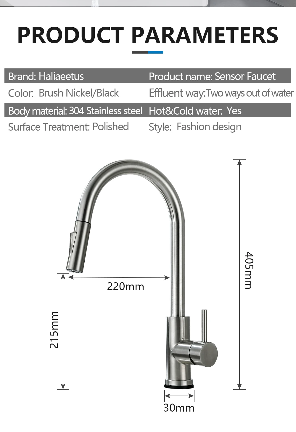 Smart Touch Kitchen Faucets Crane Hot and cold sink faucet Sensor Kitchen Mixer Tap Pull Out Brass Faucet