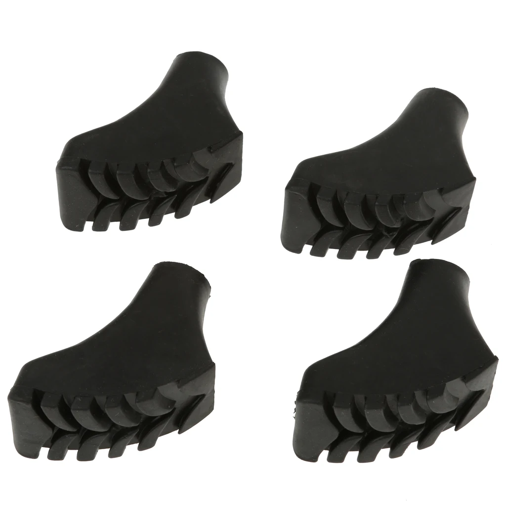 4x Walking Asphalt Pads Replacement Feet Walking Sticks Trekking Sticks Rubber Buffers