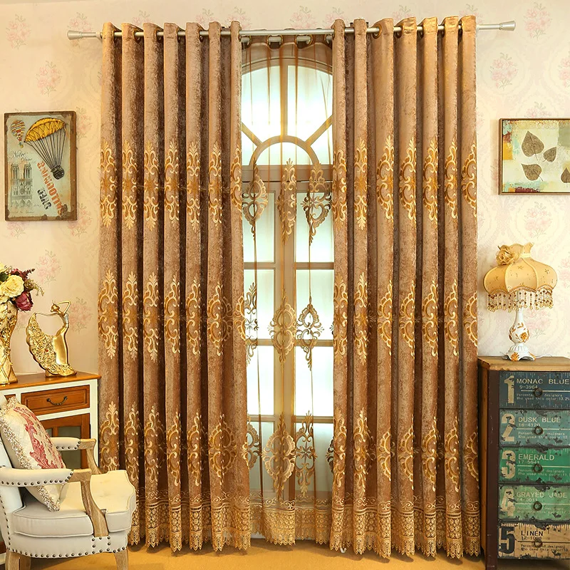 European Luxury and High-grade Embroidered Sherner Shade Curtains for Living Dining Room Bedroom.
European Luxury and High-grade Embroidered Sherner Shade Curtains for Living Dining Room Bedroom.