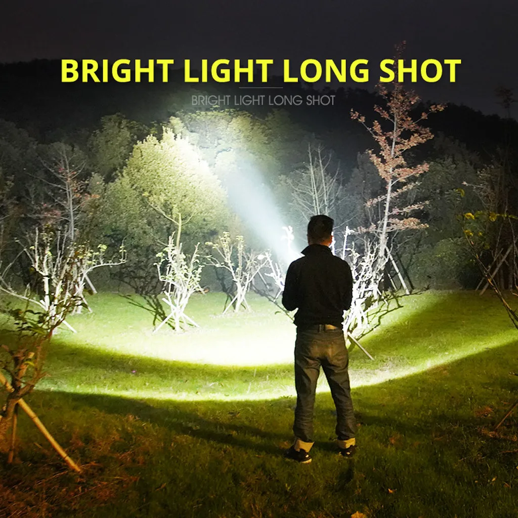 Super Powerful LED Flashlight Ultra Bright P70 Torch USB Rechargeable Waterproof Lamp Camping Bicycle light Use 26650Battery31#4