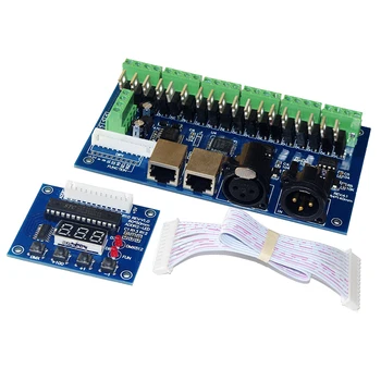 Digital display RJ45 18 channel led DMX512 decoder DC12V-24V 18CH 6 groups 18A max DMX decoder DMX512 XRL 3P led controller
Digital display RJ45 18 channel led DMX512 decoder DC12V-24V 18CH 6 groups 18A max DMX decoder DMX512 XRL 3P led controller