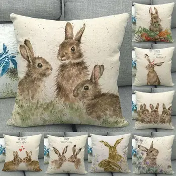 Square Cotton Linen Pillow Case Cute Rabbit Pattern Printing for Home Sofa Living Room Home Decoration Cushion Cover
Square Cotton Linen Pillow Case Cute Rabbit Pattern Printing for Home Sofa Living Room Home Decoration Cushion Cover