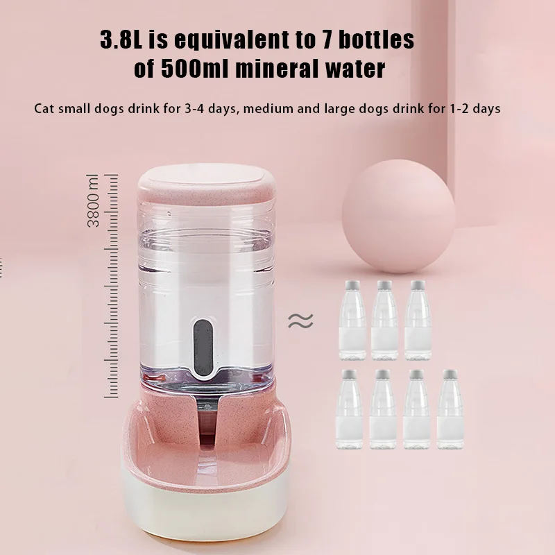 3.8L Two Styles Pet Automatic Feeder Small Size Large Capacity Cat Dog Water Feeder with Non-slip base Pet Food Container New
3.8L Two Styles Pet Automatic Feeder Small Size Large Capacity Cat Dog Water Feeder with Non-slip base Pet Food Container New