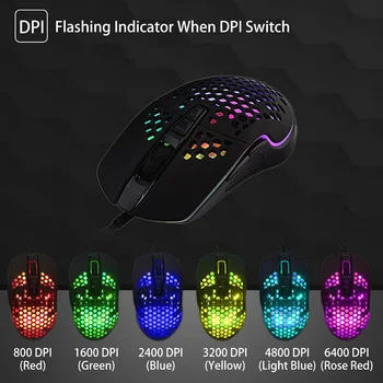 Gamer Raton 6400 DPI Gaming Mouse Computer Gamer Accessories Wired Mause 7 Buttons Laptop PC Gaming Mouse Honeycomb RGB Backlit
Gamer Raton 6400 DPI Gaming Mouse Computer Gamer Accessories Wired Mause 7 Buttons Laptop PC Gaming Mouse Honeycomb RGB Backlit
