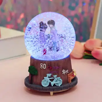 Lovers Musical Snow Globes Snowflake Rotating Crystal Ball Night Light Desktop Decor Ornament Gift for Christmas Valentine's Day
Lovers Musical Snow Globes Snowflake Rotating Crystal Ball Night Light Desktop Decor Ornament Gift for Christmas Valentine's Day