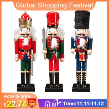 3pcs/set Christmas Wooden Nutcracker Soldier 30CM Cartoons Handcraft Puppet Room Decoration New Year Christmas Gift 
3pcs/set Christmas Wooden Nutcracker Soldier 30CM Cartoons Handcraft Puppet Room Decoration New Year Christmas Gift