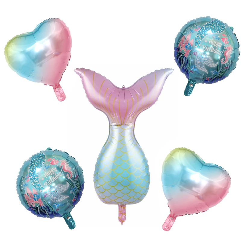 5pcs/lot Gradient Mermaid Tail Foil Balloons NEW Fish lower body Ballons Happy Birthday Party Wedding Decoration Kids baby toys 
5pcs/lot Gradient Mermaid Tail Foil Balloons NEW Fish lower body Ballons Happy Birthday Party Wedding Decoration Kids baby toys