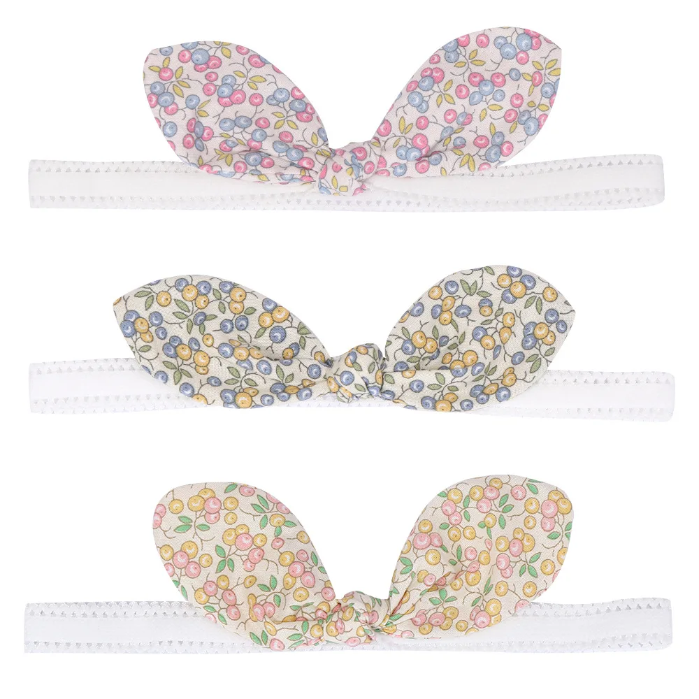 

Boutique 15pcs Fashion Cute Floral Bow Headbands Rabbit Ears Bowknot Soft Hairbands Princess Headwear Newborn Hair Accessories