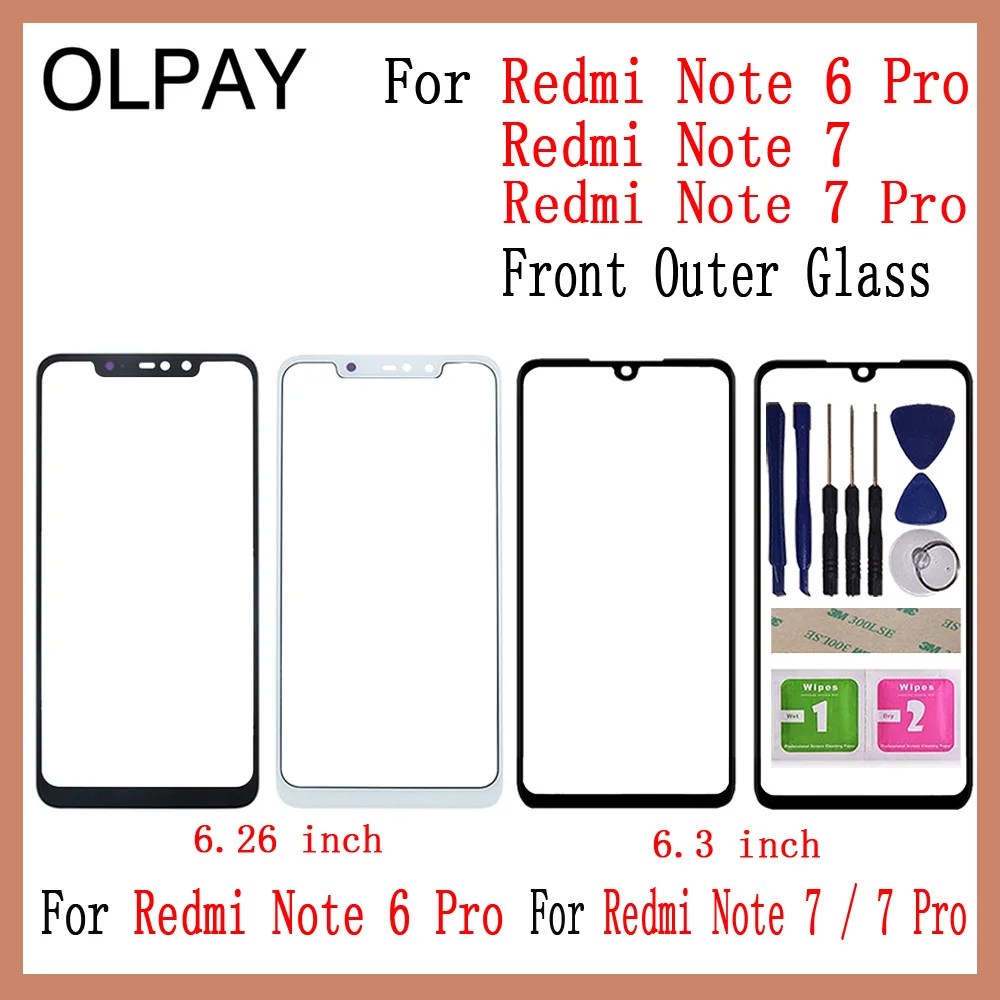 OLPAY For Xiaomi Redmi Note 6 Pro Note 7 Note 7 Pro Touch Screen Sensor Glass Panel Panel Front Outer Glass Replace Parts
OLPAY For Xiaomi Redmi Note 6 Pro Note 7 Note 7 Pro Touch Screen Sensor Glass Panel Panel Front Outer Glass Replace Parts