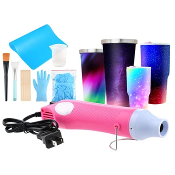 US Standard Creative Bubble Buster Tool Sets for Epoxy Glitter Tumblers Bubble Remover Tool with Heat Gun Brushes Measuring Cup
US Standard Creative Bubble Buster Tool Sets for Epoxy Glitter Tumblers Bubble Remover Tool with Heat Gun Brushes Measuring Cup