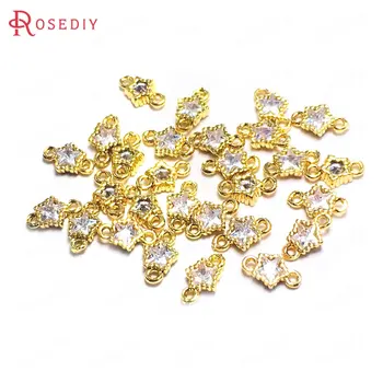 (38127)10PCS 4MM 24K Champagne Gold Color Brass and Zircon 2 Holes Star Connect Charms Pendants Jewelry Making Supplies
(38127)10PCS 4MM 24K Champagne Gold Color Brass and Zircon 2 Holes Star Connect Charms Pendants Jewelry Making Supplies