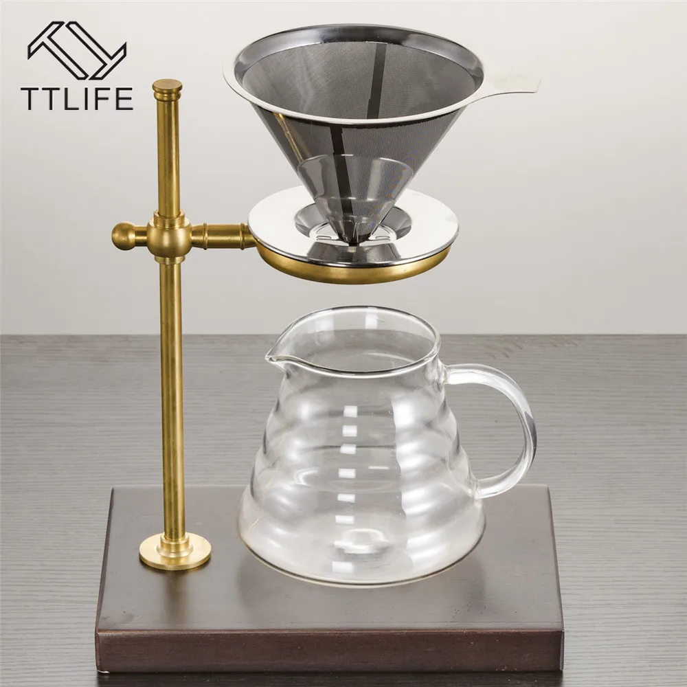 Reusable Coffee Filter Stainless Steel Cone Baskets Mesh Strainer Pour Over Coffee Dripper Tools with Stand Holder Accessories
Reusable Coffee Filter Stainless Steel Cone Baskets Mesh Strainer Pour Over Coffee Dripper Tools with Stand Holder Accessories