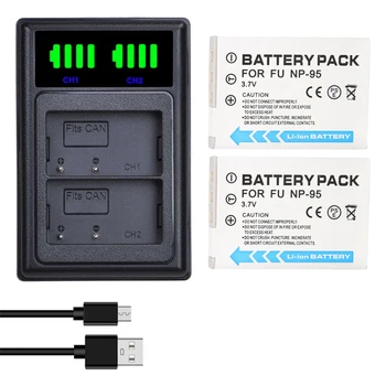 2Pcs NP-95 NP95 np 95 batteries +USB Dual Charger for Fujifilm FinePix F30 F31fd Real 3D W1 X-S1 X100 X100s RICOH GXR
2Pcs NP-95 NP95 np 95 batteries +USB Dual Charger for Fujifilm FinePix F30 F31fd Real 3D W1 X-S1 X100 X100s RICOH GXR