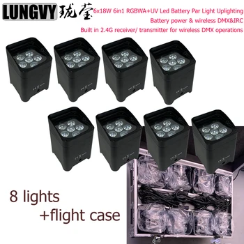 Free Shipping 8pcs With Flightcase Battery Wireless DMX Wifi Remote Control Led Wedding Uplight 6x18w RGBWA UV 6in1 Dj Par Light
Free Shipping 8pcs With Flightcase Battery Wireless DMX Wifi Remote Control Led Wedding Uplight 6x18w RGBWA UV 6in1 Dj Par Light