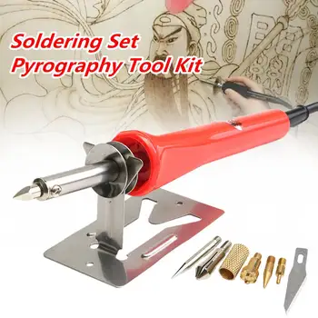 30W 220V Wood Burning Pen Soldering Set Pyrography Tool Kit + 6x Ce Spare Brass Tips EU Plug Welding Equipment
30W 220V Wood Burning Pen Soldering Set Pyrography Tool Kit + 6x Ce Spare Brass Tips EU Plug Welding Equipment