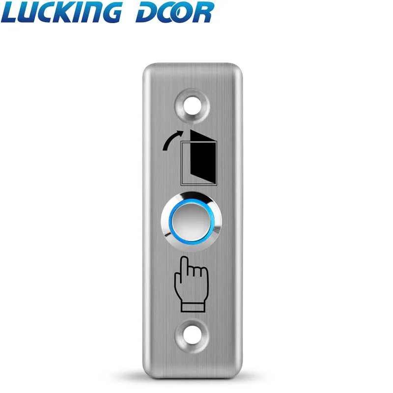 

LED Backlight Stainless Steel Exit Button Push Switch Door Sensor Opener Release Access Control exit button door opener