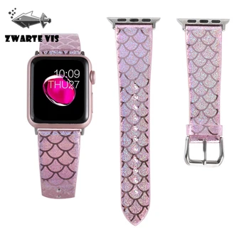 

Flash Fish Scales Watch Band for Apple Watch Series 4 3 2 Strap for Iwatch 38mm 42mm 40mm 44mm Bracelet Smart Accessories Wrist