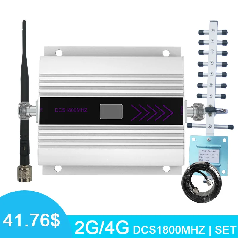 4G LTE DCS 1800MHz Cell Phone Signal Amplifier Repeater 2G Cellular Signal Amplifier LCD Display with Whip+Yagi Antenna Kits * 
4G LTE DCS 1800MHz Cell Phone Signal Amplifier Repeater 2G Cellular Signal Amplifier LCD Display with Whip+Yagi Antenna Kits *