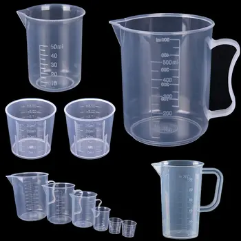 

20ml / 30ml /50ml /300ml /500ml/1000ml Clear Plastic Graduated Measuring Cup for Baking Beaker Liquid Measure JugCup Container