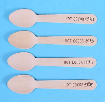 

Hot Cocoa Party Spoons, Wooden Spoons, Engraved Wooden Spoon Gift,Christmas Gift, Hot Cocoa Stirrer, Wedding Favor,Personalized