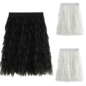 2020 Arrival Women's Feather Boho Skirts High Waist Beach Midi Skirt Irregular Daily Clothe Black/white Skirt Gonne Donna#G30
2020 Arrival Women's Feather Boho Skirts High Waist Beach Midi Skirt Irregular Daily Clothe Black/white Skirt Gonne Donna#G30