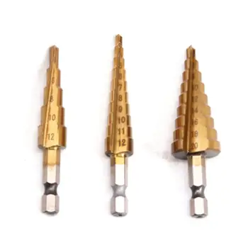 3Pcs Hex Shank Step Drill 3-12 4-20 4-12Mm Cutter Set Pagoda Drill Set Hex Shank Step Drill Taper Set
3Pcs Hex Shank Step Drill 3-12 4-20 4-12Mm Cutter Set Pagoda Drill Set Hex Shank Step Drill Taper Set