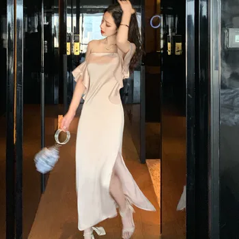 Real shot 2020 fashion ladies elegant retro sexy mid-length suspender dress solid color strapless was thin slim fit split dress
Real shot 2020 fashion ladies elegant retro sexy mid-length suspender dress solid color strapless was thin slim fit split dress