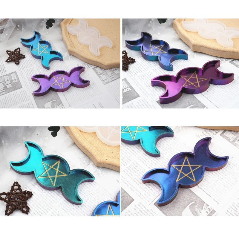 Handmade Moon Star Candle Tray Resin Molds Moon Phase Box Molds Triple Goddess With Pentagrams Mold Jewelry Making Tools
Handmade Moon Star Candle Tray Resin Molds Moon Phase Box Molds Triple Goddess With Pentagrams Mold Jewelry Making Tools