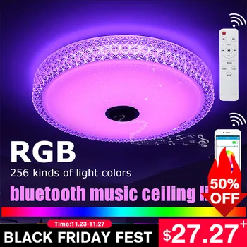 220W 40CM Modern RGB LED Ceiling Lights Home lighting APP bluetooth Music Light Bedroom Lamps Smart Ceiling Lamp+Remote Control
220W 40CM Modern RGB LED Ceiling Lights Home lighting APP bluetooth Music Light Bedroom Lamps Smart Ceiling Lamp+Remote Control