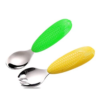 1set Infant Corn Handle Tableware Feeding Cutlery Baby Smooth Edge Fork Spoon Set Toddler Children Dinnerware Utensils
1set Infant Corn Handle Tableware Feeding Cutlery Baby Smooth Edge Fork Spoon Set Toddler Children Dinnerware Utensils