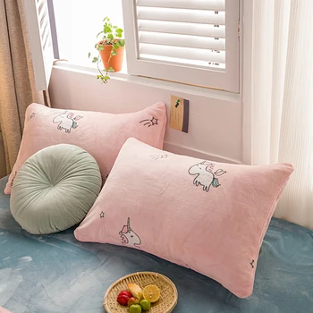2 Pieces High Quality Flannel Sleep Pillowcase 48*74 Cm(19*29 In) Pillow Cover Soft Top Quality Pillow Case