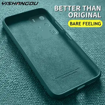 Phone Case For Huawei P40 Pro P30 P20 Lite Mate 20 Liquid Silicon Luxury Original Cover For Huawei Nova 6 SE 5T Y9 Prime 2019