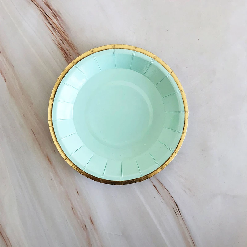 Description Picture 5 of item4inch Mini Plate Party Disposable Tableware Solid color Paper Plates Birthday Party Wedding Cake Decor Supplies Small Plates