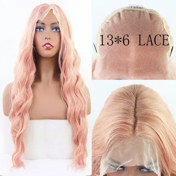 BM 13*6 Large Lace Synthetic Lace Front Wig Mix Smoke Pink Loose Wave Heat Resistant Fiber Hair Middle Parting For Women Wigs
BM 13*6 Large Lace Synthetic Lace Front Wig Mix Smoke Pink Loose Wave Heat Resistant Fiber Hair Middle Parting For Women Wigs