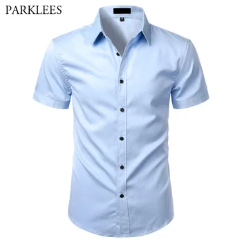 Sky Blue Mens Formal Business Shirts 2020 Brand Bamboo Fiber Wrinkle Free Shirt Men Non Iron Easy Care Elastic Shirt Chemise 2XL
Sky Blue Mens Formal Business Shirts 2020 Brand Bamboo Fiber Wrinkle Free Shirt Men Non Iron Easy Care Elastic Shirt Chemise 2XL