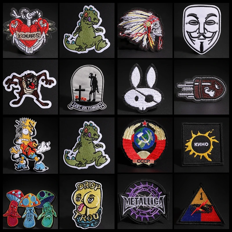 Fine Punk Style Monster Bullet Mask Patches Iron On Black Shoes Heart Love Appliques 3D Diy Chief Head Clothes Jacket Decor
Fine Punk Style Monster Bullet Mask Patches Iron On Black Shoes Heart Love Appliques 3D Diy Chief Head Clothes Jacket Decor