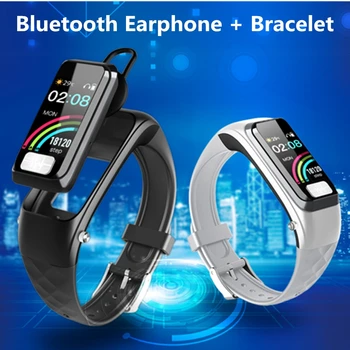 Bluetooth Earphone + Smart Bracelet Activity Tracker Smart Band PPG ECG Cardio Heart Rate Blood Pressure Blood Oxygen Monitor
Bluetooth Earphone + Smart Bracelet Activity Tracker Smart Band PPG ECG Cardio Heart Rate Blood Pressure Blood Oxygen Monitor
