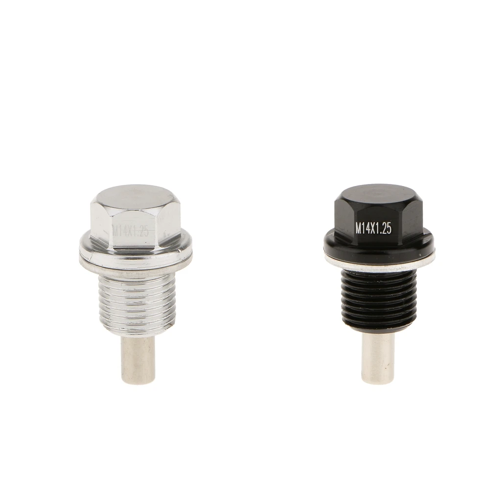 Pack of 2 Metal M14X1.25 Anodized Magnetic Engine Oil Pan Drain Plugs High Performance Pack of 2 Metal M14X1.25 Anodized Magnetic Engine Oil Pan Drain Plugs High Performance