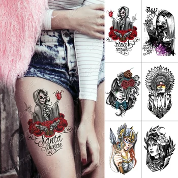 Waterproof Temporary Tattoo Sticker Skull Heart Rose Flash Tattoos Tribe Cool Girl Body Art Arm Water Transfer Fake Tattoo Women
Waterproof Temporary Tattoo Sticker Skull Heart Rose Flash Tattoos Tribe Cool Girl Body Art Arm Water Transfer Fake Tattoo Women