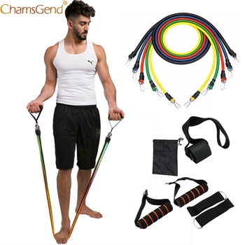 CHAMSGEND 11pcs/set Training Expander Pull Rope Tube Band Comprehensive Fitness Exercise Rubber String Chest Developer Unisex
CHAMSGEND 11pcs/set Training Expander Pull Rope Tube Band Comprehensive Fitness Exercise Rubber String Chest Developer Unisex