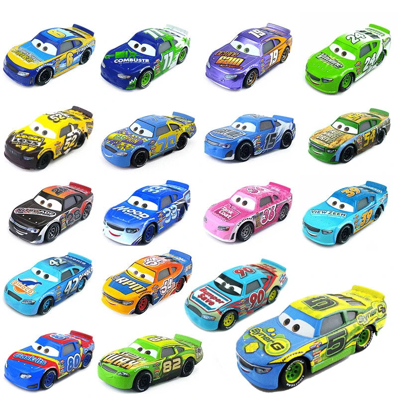 Фото Новые модели автомобилей Disney Pixar 3 поколения из сплава с цифрами гоночная