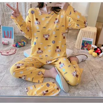Women's Pajama Set Spring And Autumn Long-sleeved Sleepwear Cute cartoon Sailor Moon Print Pijama Female Home Service Set
Women's Pajama Set Spring And Autumn Long-sleeved Sleepwear Cute cartoon Sailor Moon Print Pijama Female Home Service Set