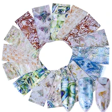 16 Uds 20cm flor uñas arte pegatinas envolturas piedra brillante Rock imagen transferencia calcomanías deslizadores accesorios de uñas herramientas pegatina(China)