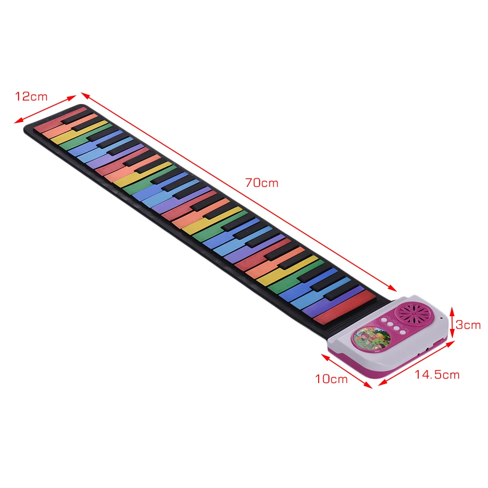 Hot New 49-Key Portable Roll-Up Piano Silicon Electronic Keyboard Colorful Keys Built-in Speaker Musical Toy for Children Kids
Hot New 49-Key Portable Roll-Up Piano Silicon Electronic Keyboard Colorful Keys Built-in Speaker Musical Toy for Children Kids