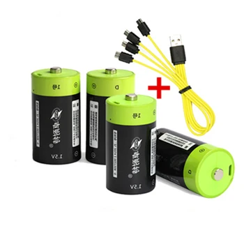 4PCS ZNTER 1.5V 4000mAh Rechargeable Battery with Micro USB Battery D Lipo LR20 Lithium Polymer Battery Micro USB Charging Cable
4PCS ZNTER 1.5V 4000mAh Rechargeable Battery with Micro USB Battery D Lipo LR20 Lithium Polymer Battery Micro USB Charging Cable