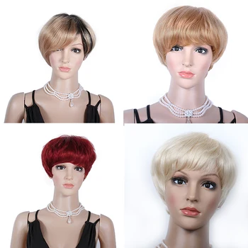 Short Human Hair Wigs 13x4 Blonde Lace Front Wig Brazilian Remy Machine Made Wig Ombre Colored Hair Wigs 150 Density WoWEbony 
Short Human Hair Wigs 13x4 Blonde Lace Front Wig Brazilian Remy Machine Made Wig Ombre Colored Hair Wigs 150 Density WoWEbony