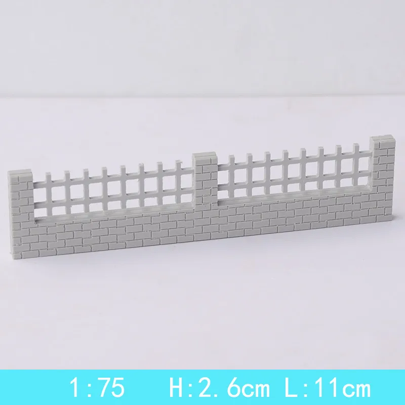 architecture white abs plastic building model fence07